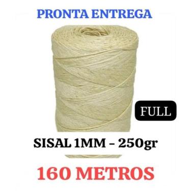 Imagem de 160M Fio Cordão Sisal Natural 1mm - Para Convites Lembranças Decoração