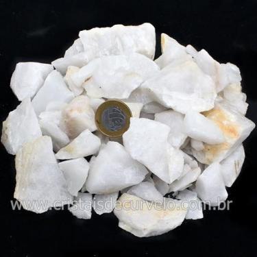 Imagem de Pacote de 5 Kg de Cascalho Bruto de Quartzo Leitoso Natural 10 a 20mm 