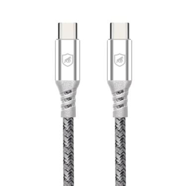 Imagem de Gshield Cabo Tipo C para USB C Ultra Rápido Carregamento 5A até 100 Watts com Power Delivery e Chip E-Marker, Dual Tech (1,8 Metros, Branco)