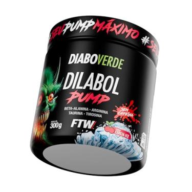 Imagem de FTW Diabo Verde Dilabol Pump 300g, Pré-Treino em Pó com Beta-Alanina, Arginina, Taurina, Tirosina, Zinco e Cromo, Sem Cafeína, Suplemento Alimentar (300g | Sabor Cereja Ice)