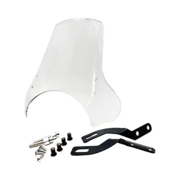 Imagem de KiBcsLic para- de motocicleta, carenagem frontal, defletor de vento, proteção resistente, divisor de vento, para- grande de motocicleta, Claro