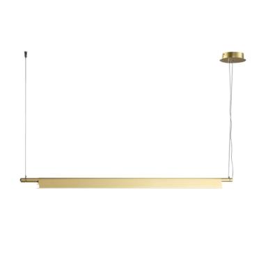 Imagem de Luminária pendente de teto LED minimalista, lustre linear, luminária moderna para ilha de cozinha, 4000K, branco natural, lustres suspensos para sala de jantar, escritório e quarto