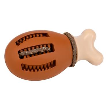 Imagem de PetSafe Brinquedos de cachorro de galinha Busy Buddy – brinquedo de mastigar com anel de petisco – borracha sem BPA – Perfumado de frango – quebra-cabeça interativo para tédio ou ansiedade de separação – cães pequenos a grandes