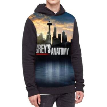 Imagem de Moletom Com Capuz Grey's Anatomy Ref:666 - smoke, Preto, GG