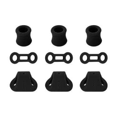 Imagem de Aymzbd 9 Peças de Mosquetão para Escalada, Ferramenta de Travamento, Rapel, Posicionamento de Equipamento, Retentor, Limitador de Descida em Alta Altitude, Preto