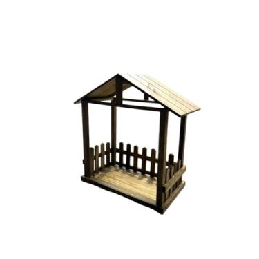 Imagem de Casinha de Passarinho Em Madeira Pinus Comedouro Tratadouro Sagui Presépio Natal Decoração Jardim(Passarinho)