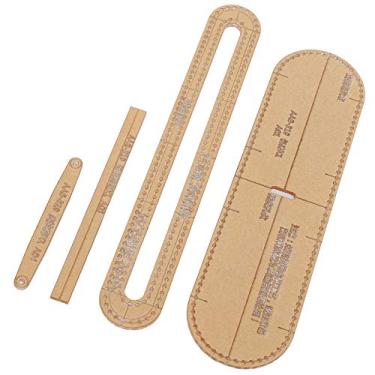 Imagem de Acouto 4 Unidades de Modelos de Artesanato de Couro Acrílico para Carteiras e Estojos de Chaves -, Ferramentas DIY Transparentes para Corte