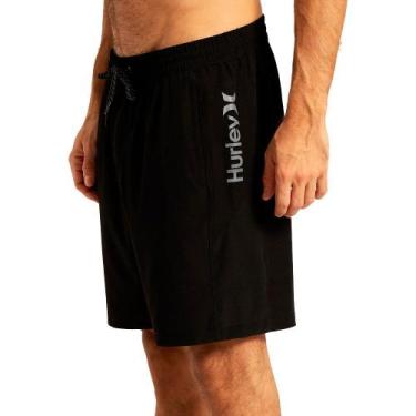 Imagem de Bermuda Hurley Volley Airflex Masculina, Preto, M