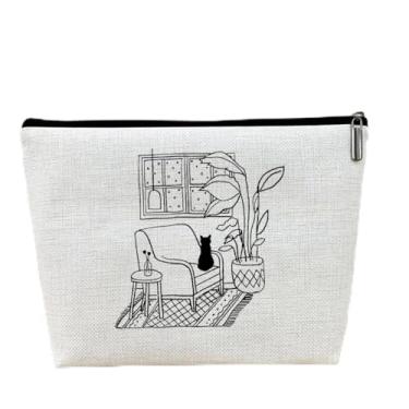 Imagem de Linda preguiça lhama vaca dachshund cavalo gato cachorro presentes gatos amantes de cães bolsa de maquiagem bolsa de cosméticos bolsa de higiene pessoal, LCS multicolorido 0262, 9 x 7 inches