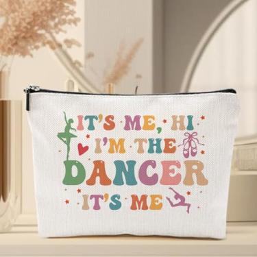 Imagem de Presentes de dança para mulheres, bolsa de maquiagem de dança, aniversário, Natal, formatura, presente para dançarinos, presente de companheira de equipe para mulheres, viagens, higiene pessoal