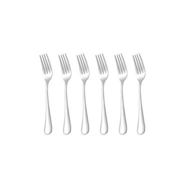 Imagem de Garfo de Sobremesa Inox Talheres Buffet Restaurante Jogo 6un