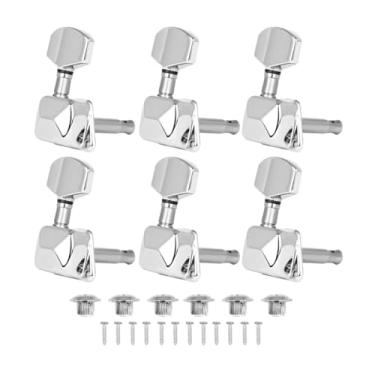 Imagem de JWQFBC 6x 3L3R Cravelhas de Afinação de Cordas de Guitarra, Máquina Substitui Botões de Metal Resistentes Ao Desgaste, Chave de Afinação para Guitarras