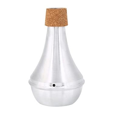 Imagem de Pratique mudo, mudo de trompete, liga de alumínio, cortiça, trompete, mudo, prática de metal, peça de instrumento musical, sourdine jazz trapper