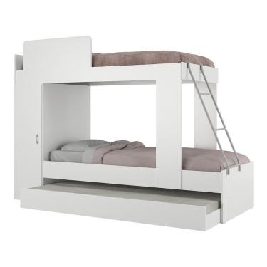 Imagem de Treliche Com Colchão 1 Porta Havana Multimóveis Branco