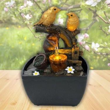 Imagem de Fonte de Água Decorativa Bird 1 Queda LED Casal Real Bivolt - NEWWAY