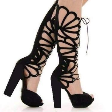 Imagem de Sandália Gladiadora Salto Alto Grosso