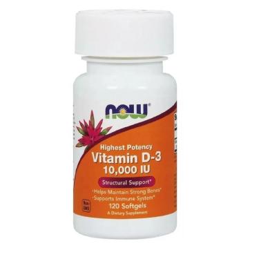 Imagem de Vitamina D3 Now Foods 10.000 Ui 120 Softgel