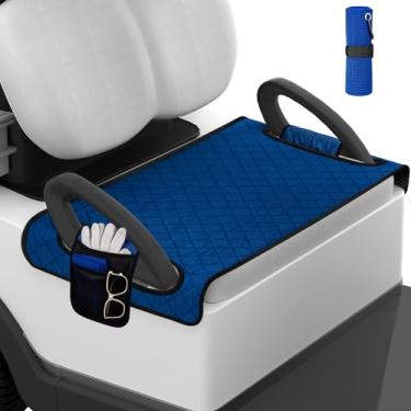 Imagem de Triforde Capas de assento de carrinho de golfe com toalha de golfe, capa de assento de carro de taco de golfe com 4 bolsos laterais universal serve para EZGO, Yamaha, Club Car e mais assentos para 2