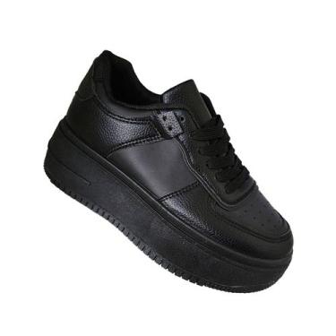 Imagem de Tênis feminino casual Urban Platform preto 7086 - Lightbek Official St