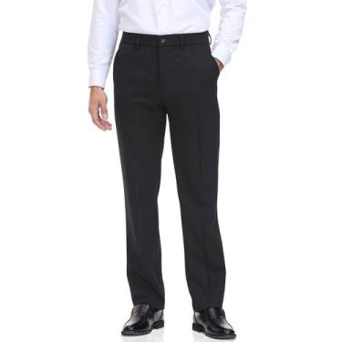 Imagem de Calça social Soojun Classic Fit Flex Waist para homens preta 30 L x 30