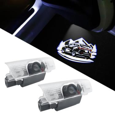 Imagem de 2 peças de luzes LED com logotipo de porta de carro compatíveis com NX350 2022-presnet projetor de cortesia a laser luz de boas-vindas lâmpada de poça acessórios de carro (carro de montanha, NX350