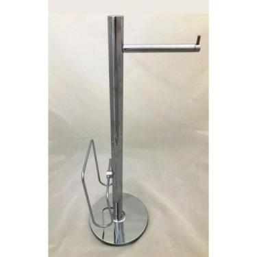 Imagem de Papeleira De Chao Redonda Simples Com Revisteiro 4032 - Edmetal