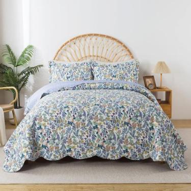 Imagem de Conjunto de edredões HoneiLife Queen Floral Botanical 229 x 244 cm de 