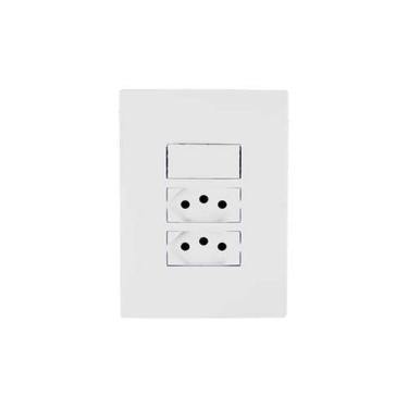 Imagem de Interruptor Simples + 2 Tomadas 10a Linha I9 Ilumi - Conjunto Elétrico