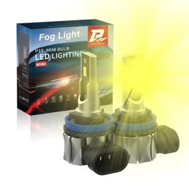 Imagem de Faróis de neblina LED H11, lâmpada de neblina H8, farol de neblina H16, amarelo âmbar 3000K, ajuste direto Plug and Play 1:1, 300% mais brilhante, à prova d'água IP68, pacote com 2