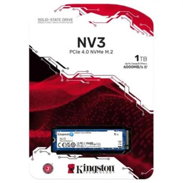 Imagem de Nvme 1tb kingston nv3, m.2 2280, pcie gen 4x4, leitura 6000mb/s, grava