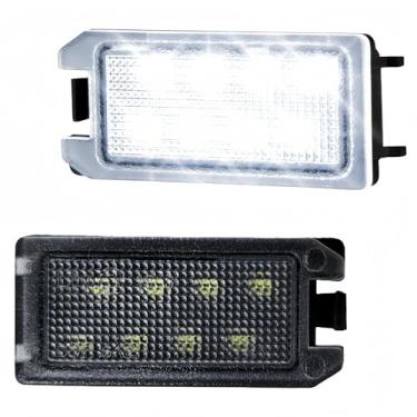 Imagem de HAHLOMEI Luzes de placa de licença de LED, brancas 6000K, compatíveis com Fiat 500, Dodge Viper, Jeep Grand Cherokee, bússola, Patriot, Levante, sem erros, conjunto de luz de placa de identificação
