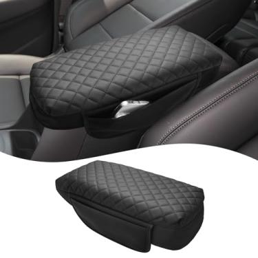 Imagem de QianBao Capa de console central compatível com Chevrolet Equinox 2018-2023 /GMC Terrain 2017-2023 Capa de apoio de braço almofada de console central protetor de caixa de assento de couro com bolsa de