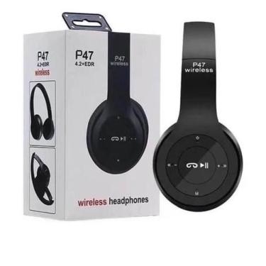 Imagem de Fone Ouvido Sem Fio P47 -Bluetooth / Rádio Fm / Micro Sd - Booglee