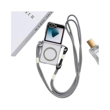Imagem de Capa Magnética Magsafe Com Alça Transversal Para Samsung Galaxy Z Flip