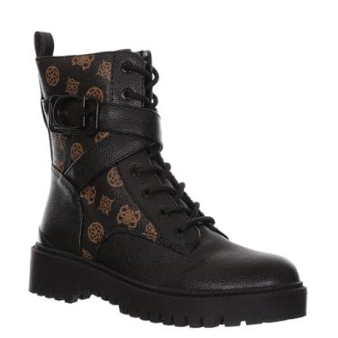 Imagem de GUESS Bota feminina Orana Combat, Preto/Marrom, 38