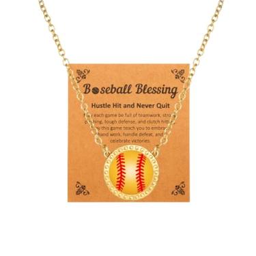 Imagem de Warmhope Colar de vôlei, softball, futebol, basquete, beisebol, pickleball, tênis, feminino, mãe, atleta, joias, dia de jogo, jogador, ideia de presentes, Universal size, Latão, Sem Pedra Preciosa