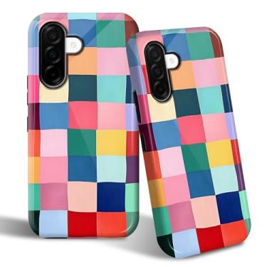 Imagem de SROJDHFJB Capa de telefone para Samsung Galaxy A36 5G, capa protetora de 2 camadas com design impresso colorido, parte traseira rígida + TPU macio bumper capa slim fit para homens e mulheres