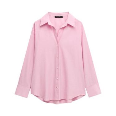 Imagem de Camisas Femininas de Manga Comprida com Botões - Blusas para Primavera