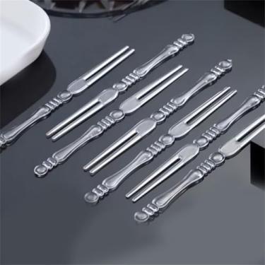 Imagem de Garfos de plástico descartáveis com 100 unidades, resistente ao calor, adequado para festas, eventos, uso diário