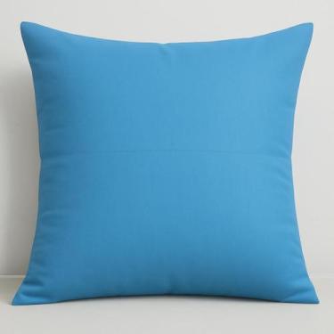 Imagem de Capa de almofada suede liso 43 x 43 - azul piscina - DIAS DECOR
