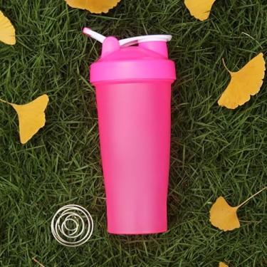 Imagem de Coqueteleira de proteína de 800 ml – Coqueteleira à prova de vazamento com 1 batedor de arame para misturas suaves, academia e fitness essencial (vermelho)