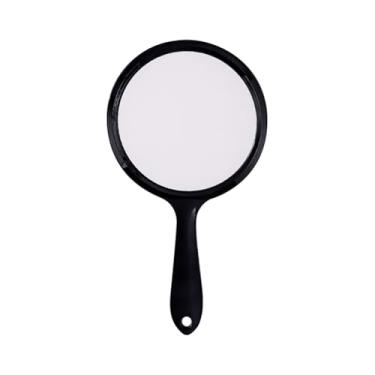 Imagem de ccHuDE Espelho de mão preto dupla face espelho de maquiagem espelho portátil cosmético espelho de mão espelho de mão espelho de maquiagem espelho de maquiagem com orifício para pendurar na alça