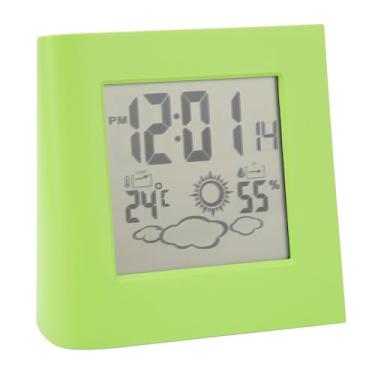 Imagem de Acouto Despertador de Energia Dupla Com Bateria Solar Com Previsão do Tempo, Exibição de Temperatura e Umidade, Tela LCD Fácil de Ler, Função de Temporizador para Casa, Escritório e Uso (#12)