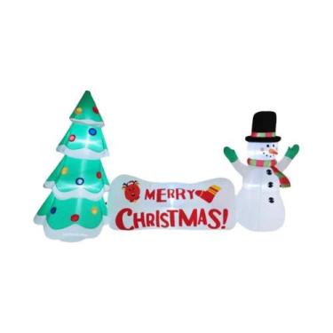 Imagem de Boneco De Neve Inflável Iluminado Por LED Para Decoração De Natal, Orn