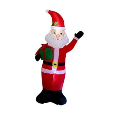 Imagem de Fancyes Enfeite inflável de Natal com Papai Noel para decoração externa, decoração natalina para casa, jardim interno e festas.