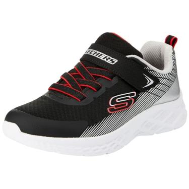 Imagem de Skechers Tênis infantil Microspec II para meninos, preto/prata, 5 crianças grandes