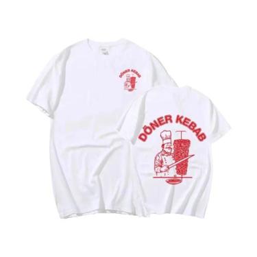 Imagem de Camiseta Gráfica Unissex Oversized De Algodão Com Estampa De Doner Keb