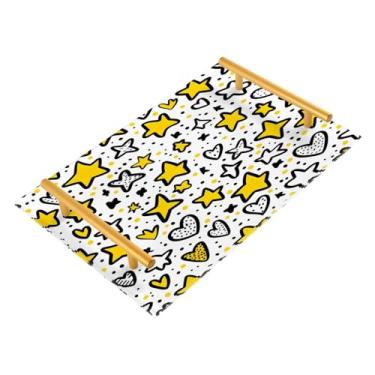 Imagem de Wassud Bandeja de banheiro Line Art Stars Bandejas de acrílico para perfume, alça de maquiagem, cômoda, quarto, cozinha, mesa, 30 x 20 cm