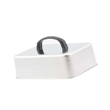 Imagem de Llazsybz Prensa Retangular de aço Inoxidável para Hambúrgueres, Derretedor de Queijo, para Grelhar Ao Ar Livre, Fazer Hambúrgueres E Cozinhar, 23x17x5cm