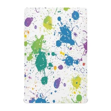 Imagem de CEBUGI Lençol de berço elástico para bebês meninos e meninas, com fundo vibrante, portátil, pacote N Play, lençol com elástico para crianças, material neutro, ultra macio, colchão infantil padrão